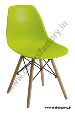 DPC 176 TRENDY Stylish Plastic Chair With Wooden leg