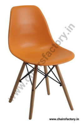 DPC 176 TRENDY Stylish Plastic Chair With Wooden leg